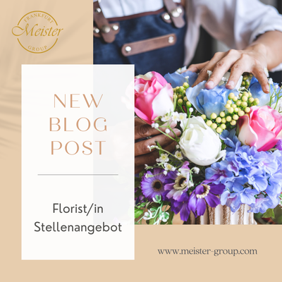 🌸 Florist/in in Frankfurt gesucht – Jetzt Teil von Blumen Meister werden!