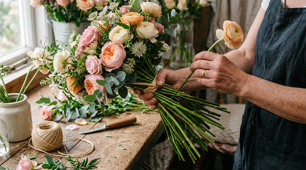 Blumenstrauß selber binden mit der floralen Spiraltechnik von Meisterhand