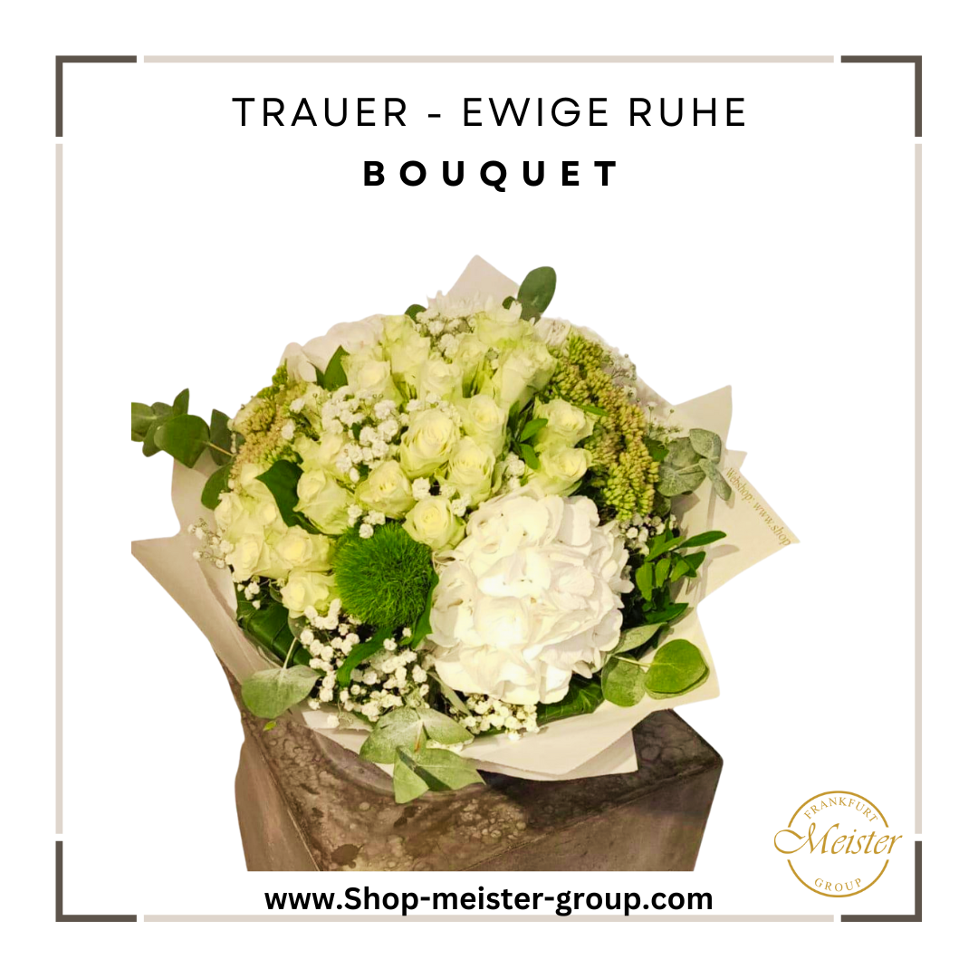 Ewige Ruhe – Weißer Trauerstrauß