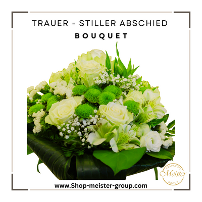 Stiller Abschied – Weißes Trauerbouquet