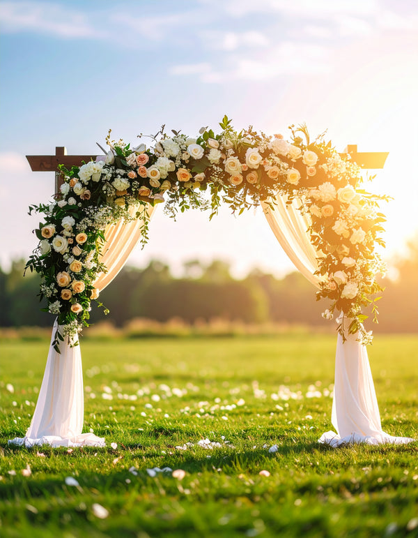 Kirchenschmuck mit Rosen - Hochzeit Blumen