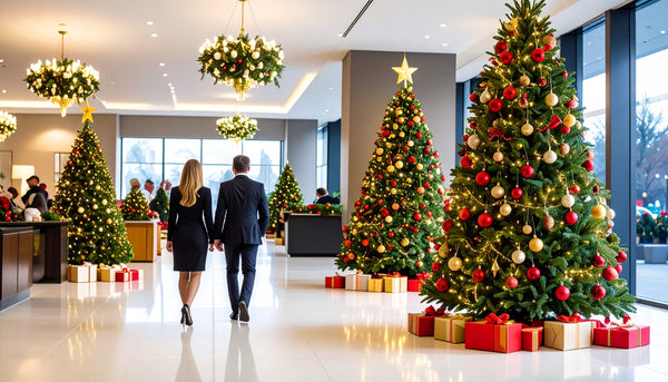 Weihnachtsdeko Hotel Lobby Frankfurt Düsseldorf Blumen Meister