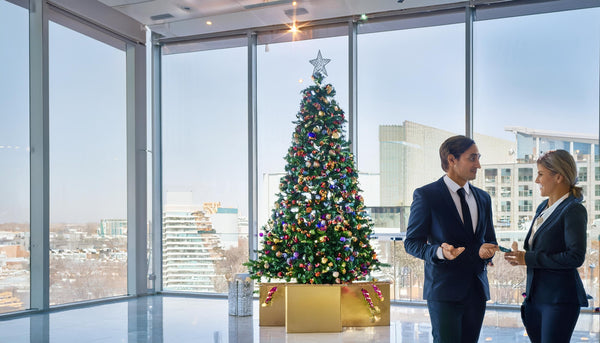 Weihnachtsbaum Büro Empfang Unternehmen Blumen Meister