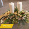 Adventsgesteck mit 2 Kerzen