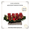 Adventsgesteck mit 4 Kerzen