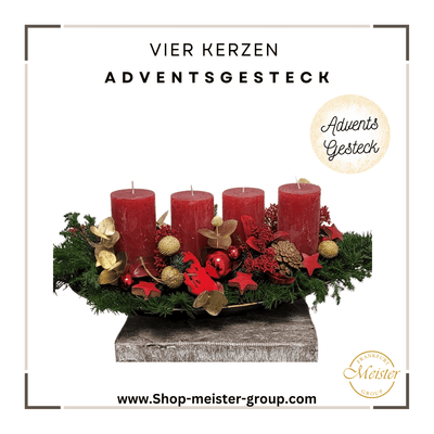 Adventsgesteck mit 4 Kerzen - Meister Group Frankfurt