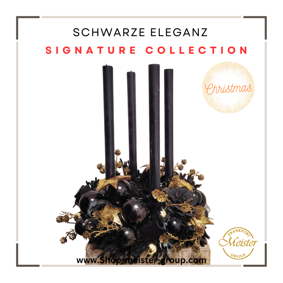 Exklusiver Adventskranz “Schwarze Eleganz”