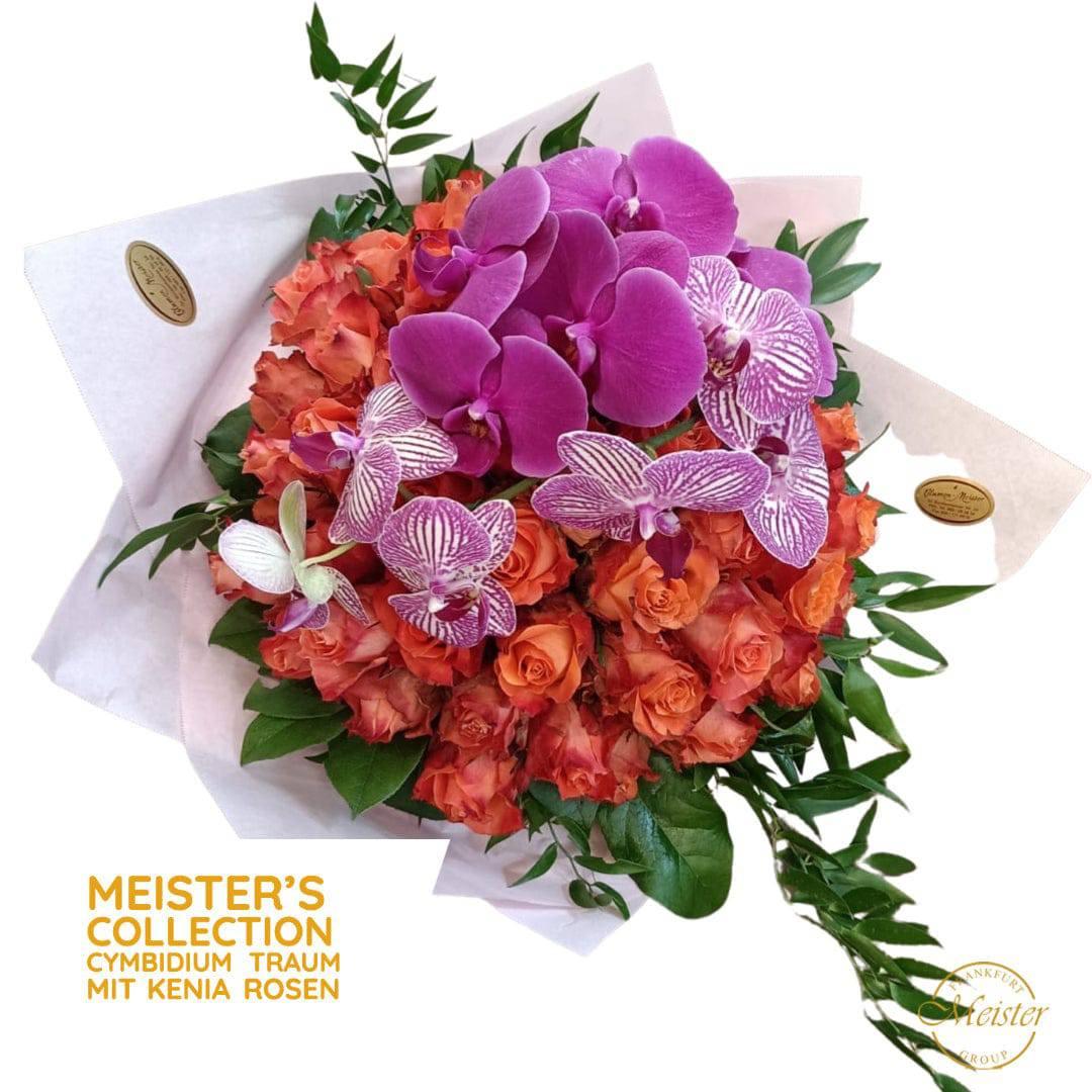 Cymbidium Traum mit Kenia Rosen - Meister Group Frankfurt