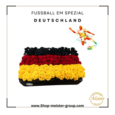 "Deutschland Rosenarrangement zur EM - Flagge in Schwarz-Rot-Gold"