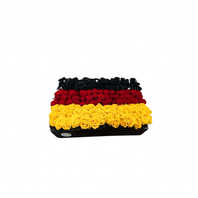 "Deutschland Rosenarrangement zur EM - Flagge in Schwarz-Rot-Gold"