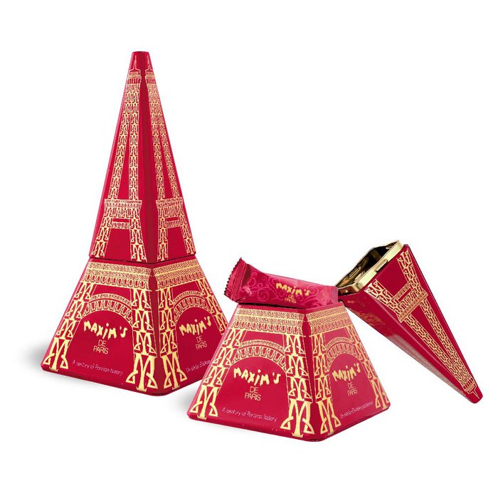 Maxim´s  Eiffelturm-Dose mit 14 Spitzen-Crêpes