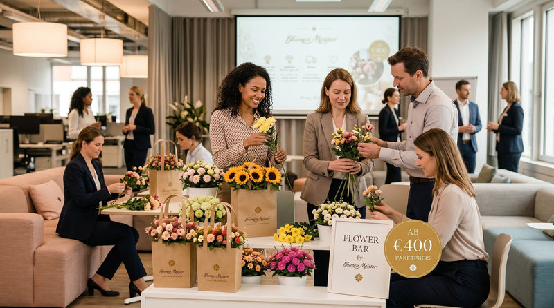 Interaktive Flower Bar auf Firmenevents und Firmenfeiern
