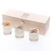 Gift Set of Small 3 Different Candles In Glass 11156-185