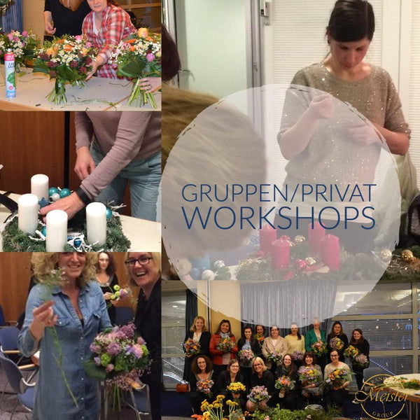 Blumenworkshops für Gruppen & Privat – Blumensträuße binden & Adventskränze gestalten