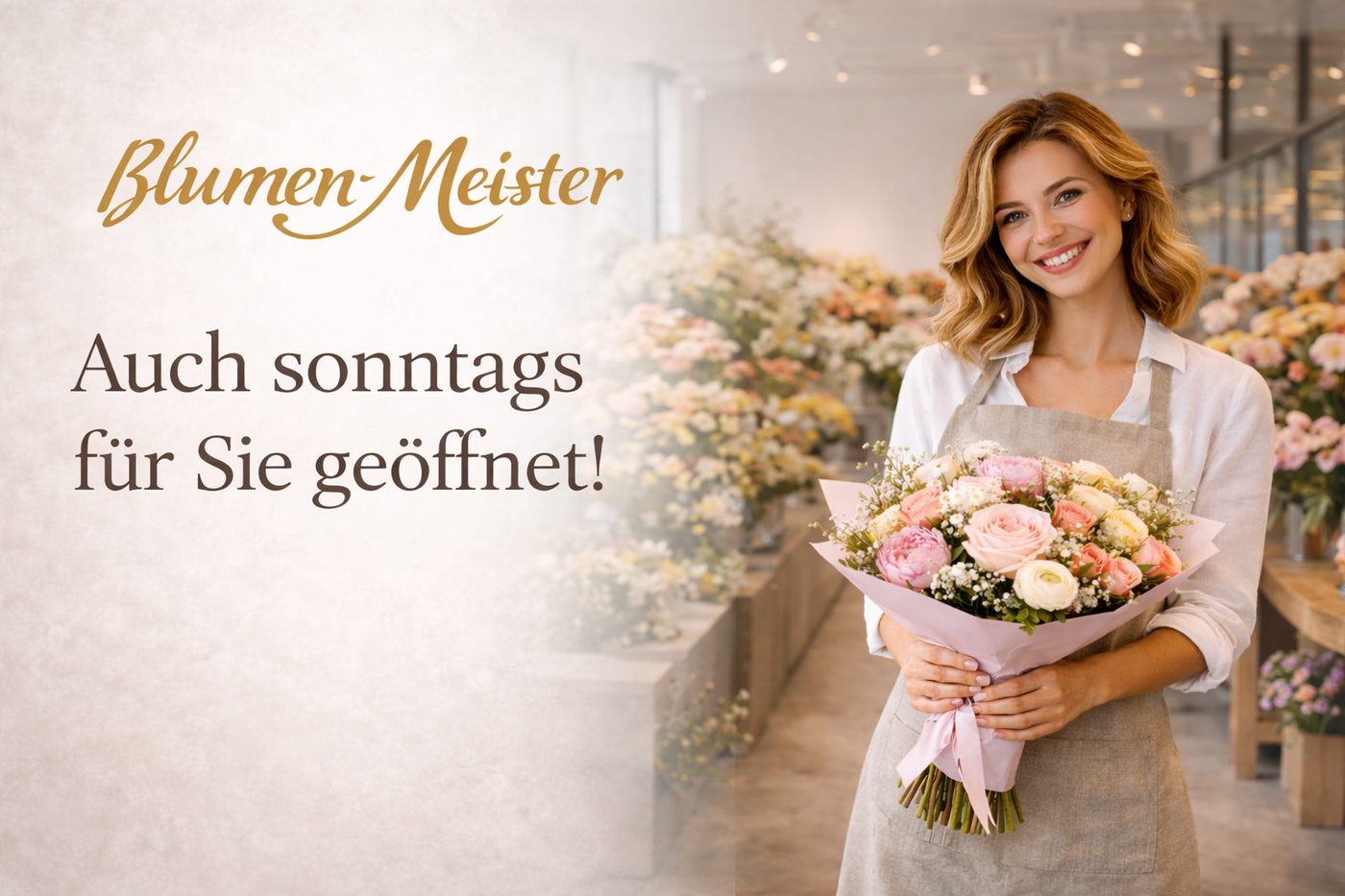 Frische Blumen sonntags in Frankfurt und Düsseldorf - Blumen Meister Konstablerwache, Gallus und Wersten